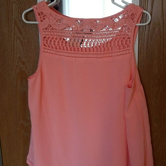 Torrid Chffon Layered Tank-Peach - Picture 2 of 2